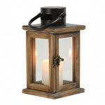 Load image into Gallery viewer, Rustic Wood Glass Lantern