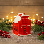 Load image into Gallery viewer, Red Large House Candle Holder