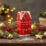 Load image into Gallery viewer, Red Town House Candle Holder