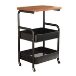 Load image into Gallery viewer, Three-Tier Black Storage Cart