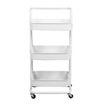 Load image into Gallery viewer, White Three-Tier Plastic Trolley