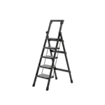 Load image into Gallery viewer, 5 Step Folding Ladder Black