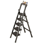 Load image into Gallery viewer, 5 Step Folding Ladder Black