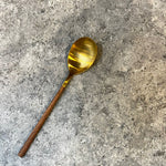 Load image into Gallery viewer, Gold Bamboo Design Cutlery Set