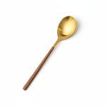 Load image into Gallery viewer, Gold Bamboo Design Cutlery Set