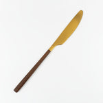 Load image into Gallery viewer, Gold Bamboo Design Cutlery Set