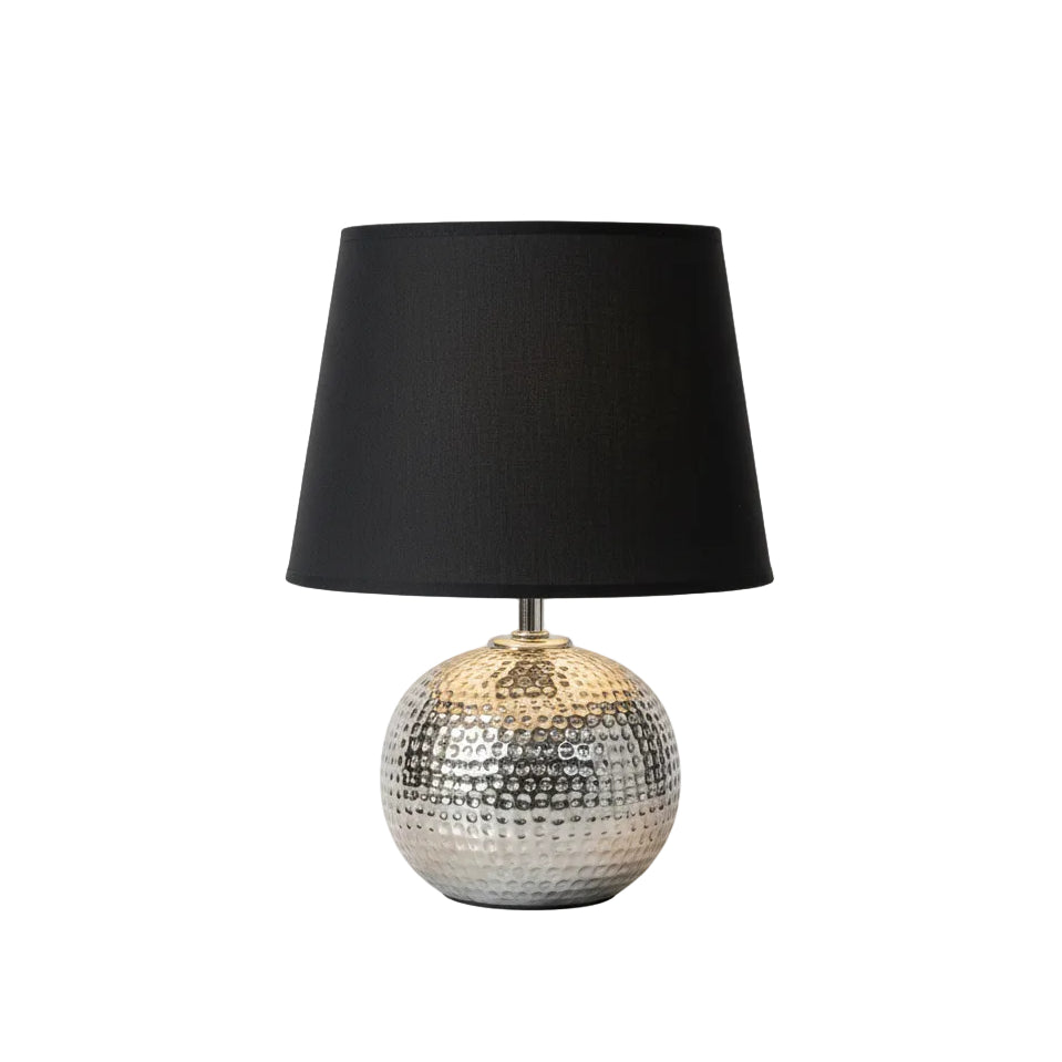 Silver Mosaic Black Bedside Lamp