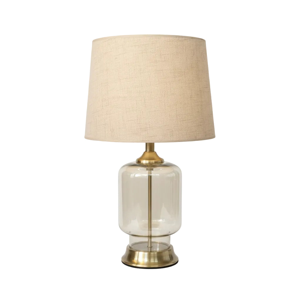Clear Glass Jar Bedside Lamp
