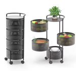 Load image into Gallery viewer, Four-Tier Round Rolling Vegetable Rack