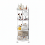 Load image into Gallery viewer, Four-Tier Round Acrylic Trolley