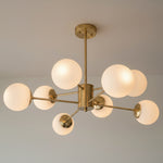 Load image into Gallery viewer, Gold Ceiling Light With 8 Lights