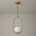 Load image into Gallery viewer, Gold Oval Ceiling Light