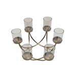 Load image into Gallery viewer, Steel Six-Light Candle Holder