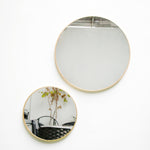 Load image into Gallery viewer, round gold mirror