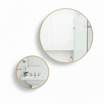 Load image into Gallery viewer, Round Gold Mirror