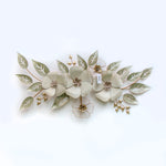 Load image into Gallery viewer, White Flowers with Leaves Wall Deco