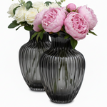 Load image into Gallery viewer, Black Glass Vase