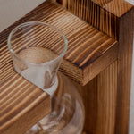 Load image into Gallery viewer, Double Glass Vase with Wooden Frame