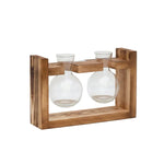 Load image into Gallery viewer, Double Glass Vase with Wooden Frame