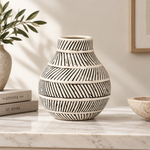 Load image into Gallery viewer, Ivory Ink Striped Vase