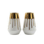 Load image into Gallery viewer, Gold Pouring White Vase