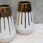 Load image into Gallery viewer, Gold Pouring White Vase