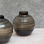 Load image into Gallery viewer, black glass vase