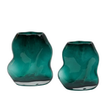 Load image into Gallery viewer, Knobby Green Glass Vase