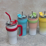 Load image into Gallery viewer, Vacuum Insulated Bottle with Straw