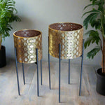 Load image into Gallery viewer, Gold metal Plant Holder