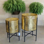 Load image into Gallery viewer, Gold Geometric Plant Holder