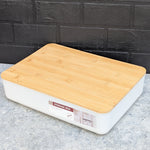 Load image into Gallery viewer, Plastic Storage Box with Bamboo Lid