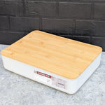 Load image into Gallery viewer, Plastic Storage Box with Bamboo Lid