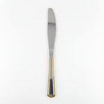 Load image into Gallery viewer, Silver with Gold Line Cutlery Set