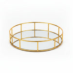 Load image into Gallery viewer, Gold Round Mirror Tray