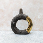 Load image into Gallery viewer, Wood and Gold design  Decorative Vase