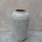 Load image into Gallery viewer, White Ceramic Vase with Foam Texture