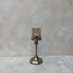 Load image into Gallery viewer, Bronze Candle Holder with Glass Shade