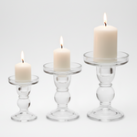 Load image into Gallery viewer, Glass Pillar Candle Holder
