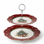 Load image into Gallery viewer, 2 Tier Christmas Serving Tray