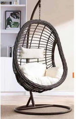 Load image into Gallery viewer, Premium Black Wicker Hanging Egg Chair