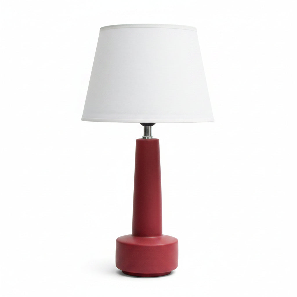 Burgundy Column Bedside Lamp