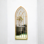 Load image into Gallery viewer, Golden Gothic Arch Mirror
