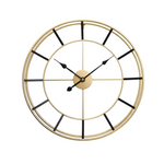 Load image into Gallery viewer, Gold Open-Face Wall Clock