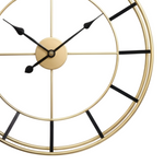Load image into Gallery viewer, Gold Open-Face Wall Clock