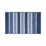 Load image into Gallery viewer, Blue & White Bathroom Carpet 45cm x 75cm