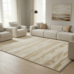 Load image into Gallery viewer, Beige Wavy Abstract Rug