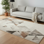 Load image into Gallery viewer, Beige Brown Geometric Rug