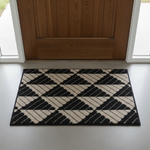 Load image into Gallery viewer, Black Plaid Door Mat