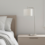 Load image into Gallery viewer, White Offset Arm Table Lamp